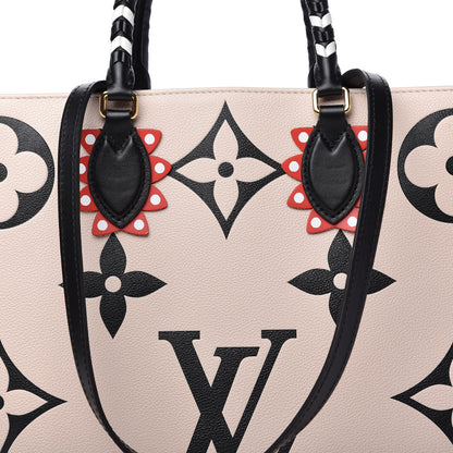 Louis Vuitton Empreinte Monogram Giant Crafty Onthego GM Creme Black 10 of 10