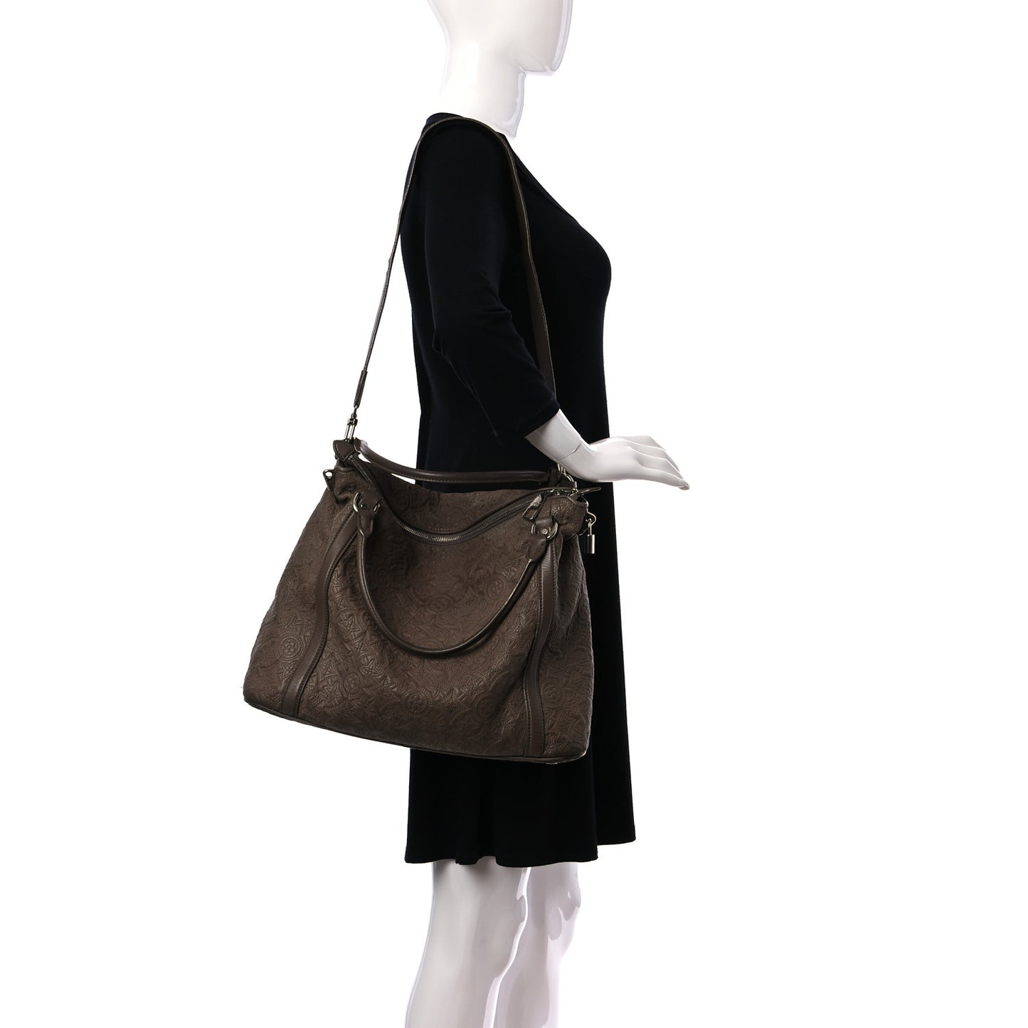 Monogram Lambskin Antheia IXIA MM Chocolate