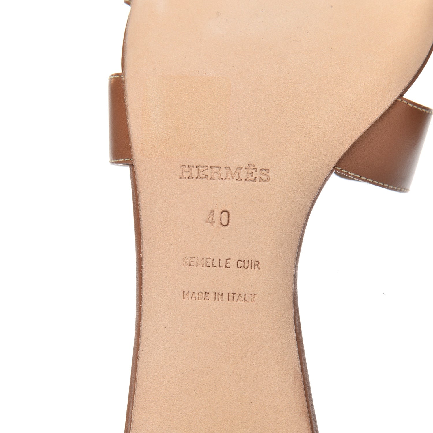 Hermes Calfskin Oasis Sandals 40 Gold 6 of 18