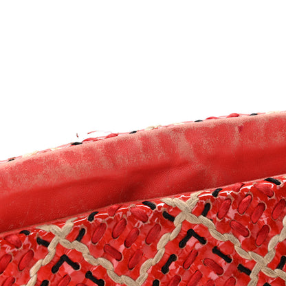 Chanel Patent Hand Embroidered Small Just Mademoiselle Red 11 of 13