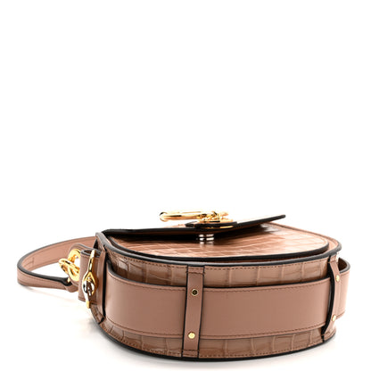 Chloe Calfskin Crocodile Embossed Small Tess Bag Woodrose 4 of 10
