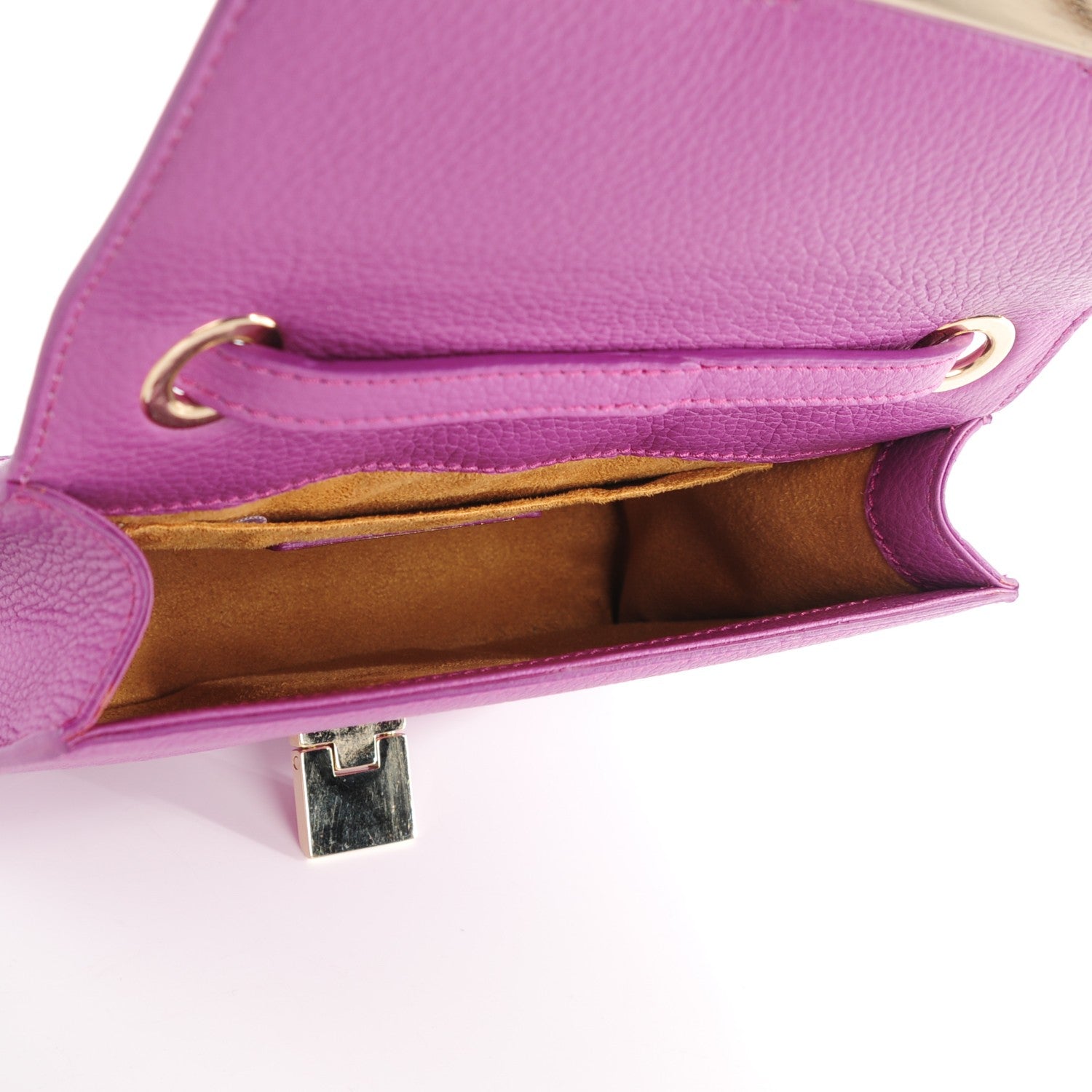 Jimmy Choo Pebbled Calfskin Rebel Crossbody Bag Purple 7 of 8