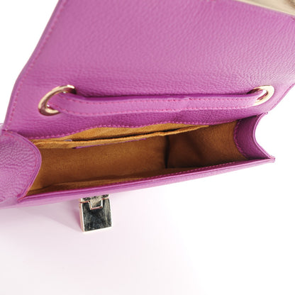 Jimmy Choo Pebbled Calfskin Rebel Crossbody Bag Purple 7 of 8