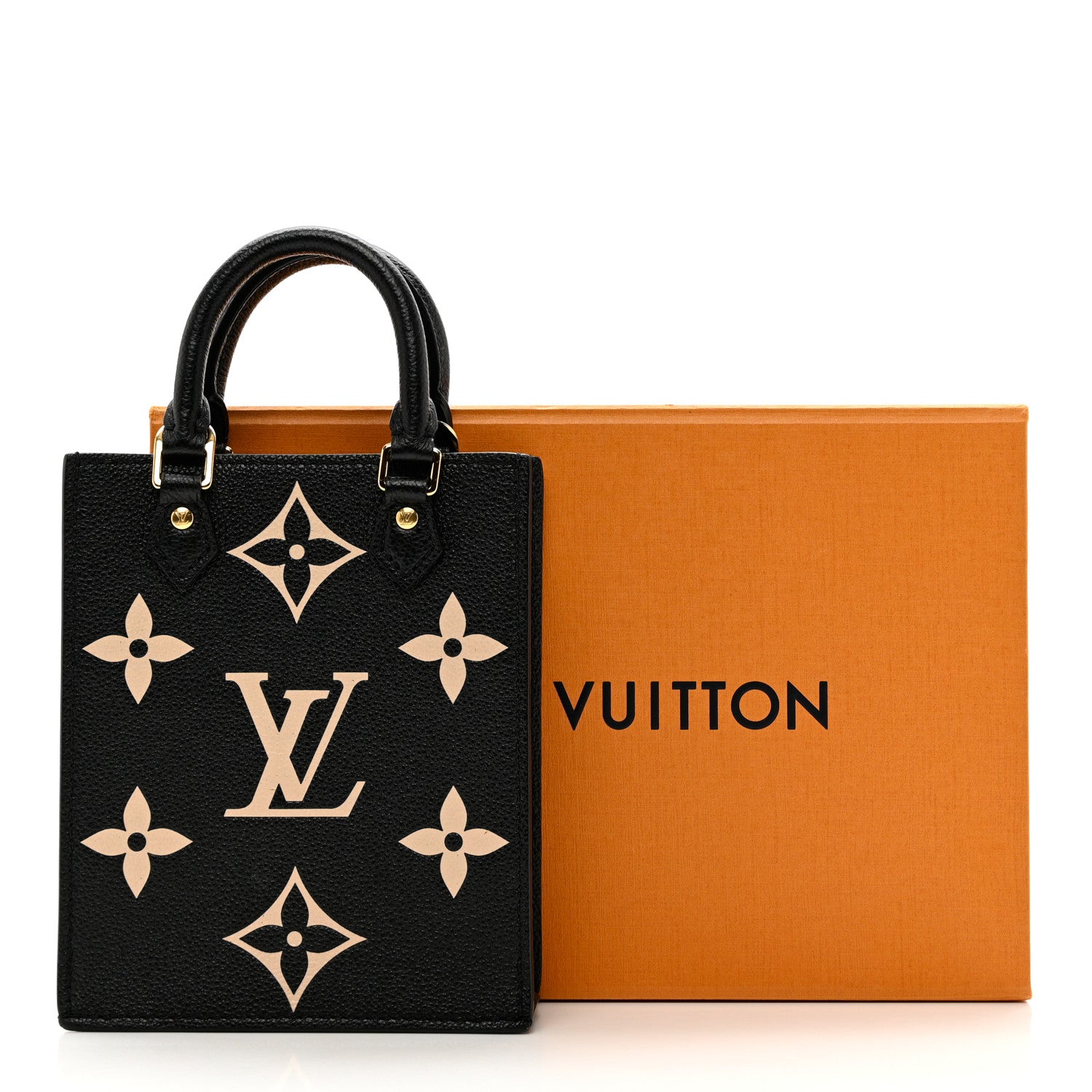 Louis Vuitton Empreinte Monogram Giant Petit Sac Plat Black Beige 8 of 8