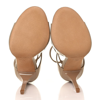 Jimmy Choo Patent Calfskin Lang Sandals 36 Nude 5 of 8