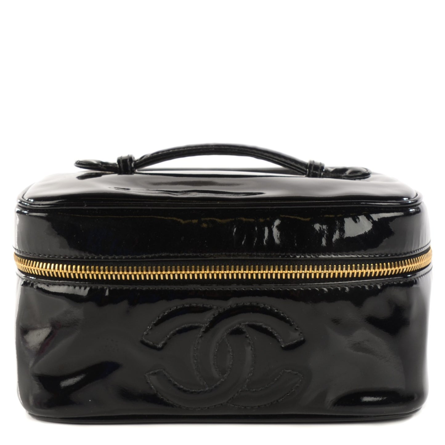Patent Vanity Cosmetic Case Black