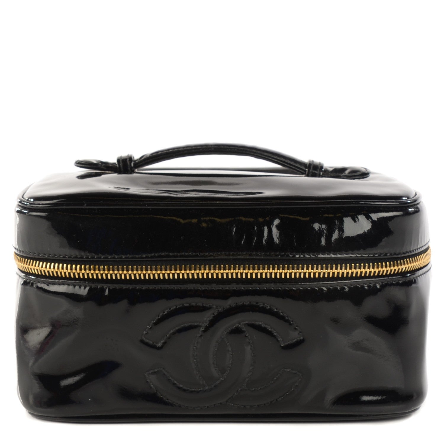 Chanel Patent Vanity Cosmetic Case Black 1 of 10