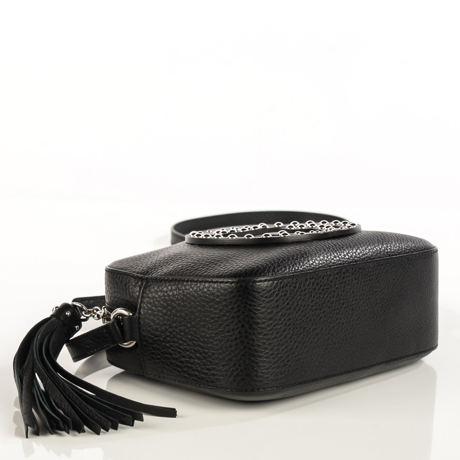 Gucci Pebbled Calfskin Studded Small Soho Disco Bag Black 4 of 8