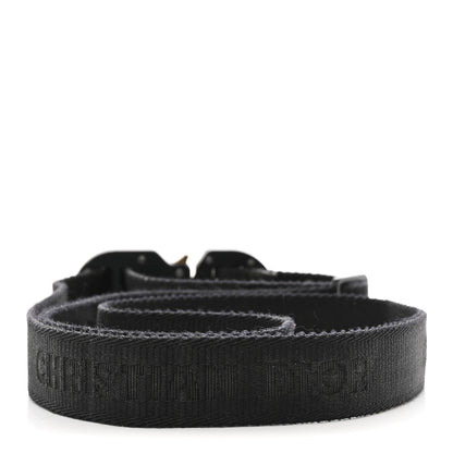 Christian Dior Jacquard Nylon Aluminum 25mm CD Belt Black 2 of 3