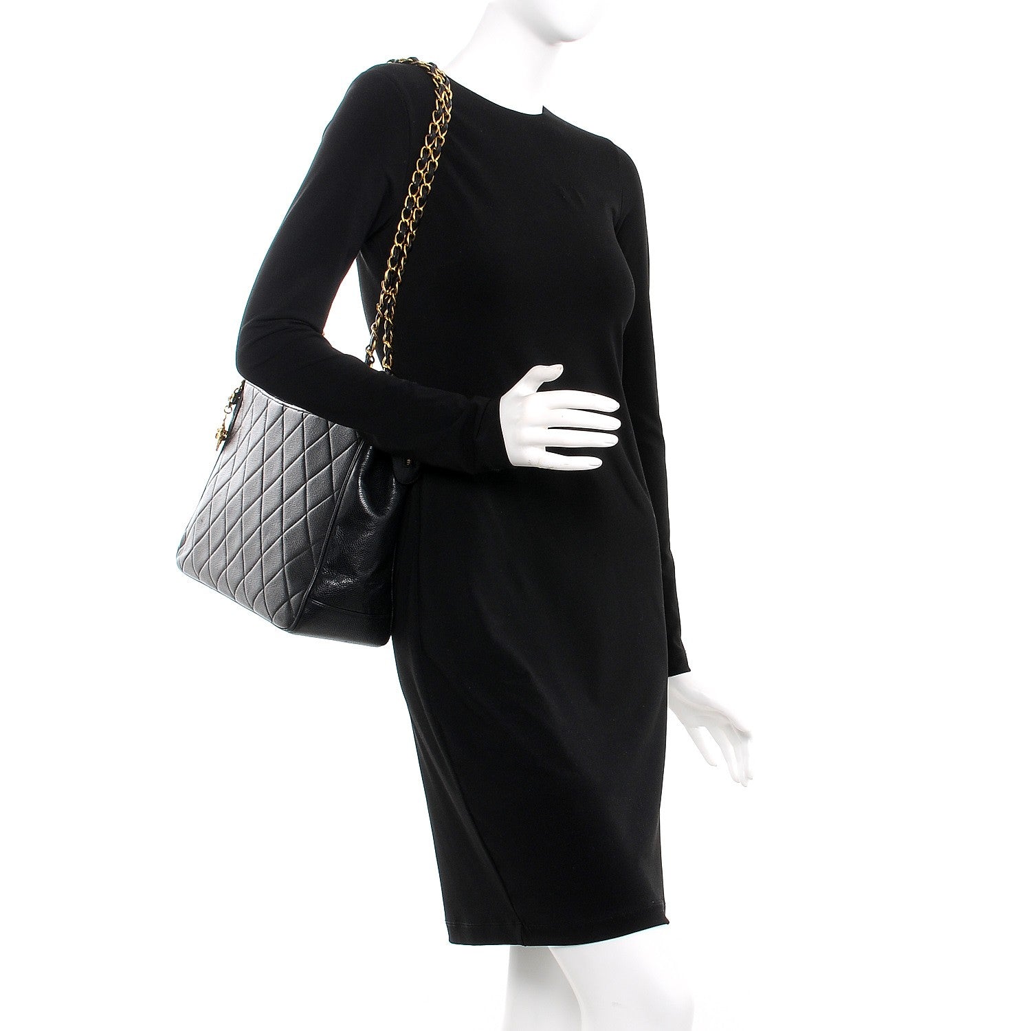 Chanel Caviar Quilted Shopper Tote Black 2 of 11