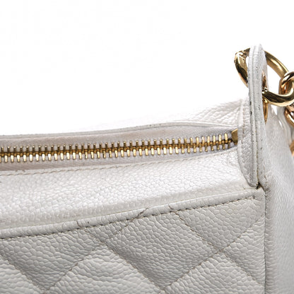 Chanel Caviar Quilted Hobo White 15 of 18