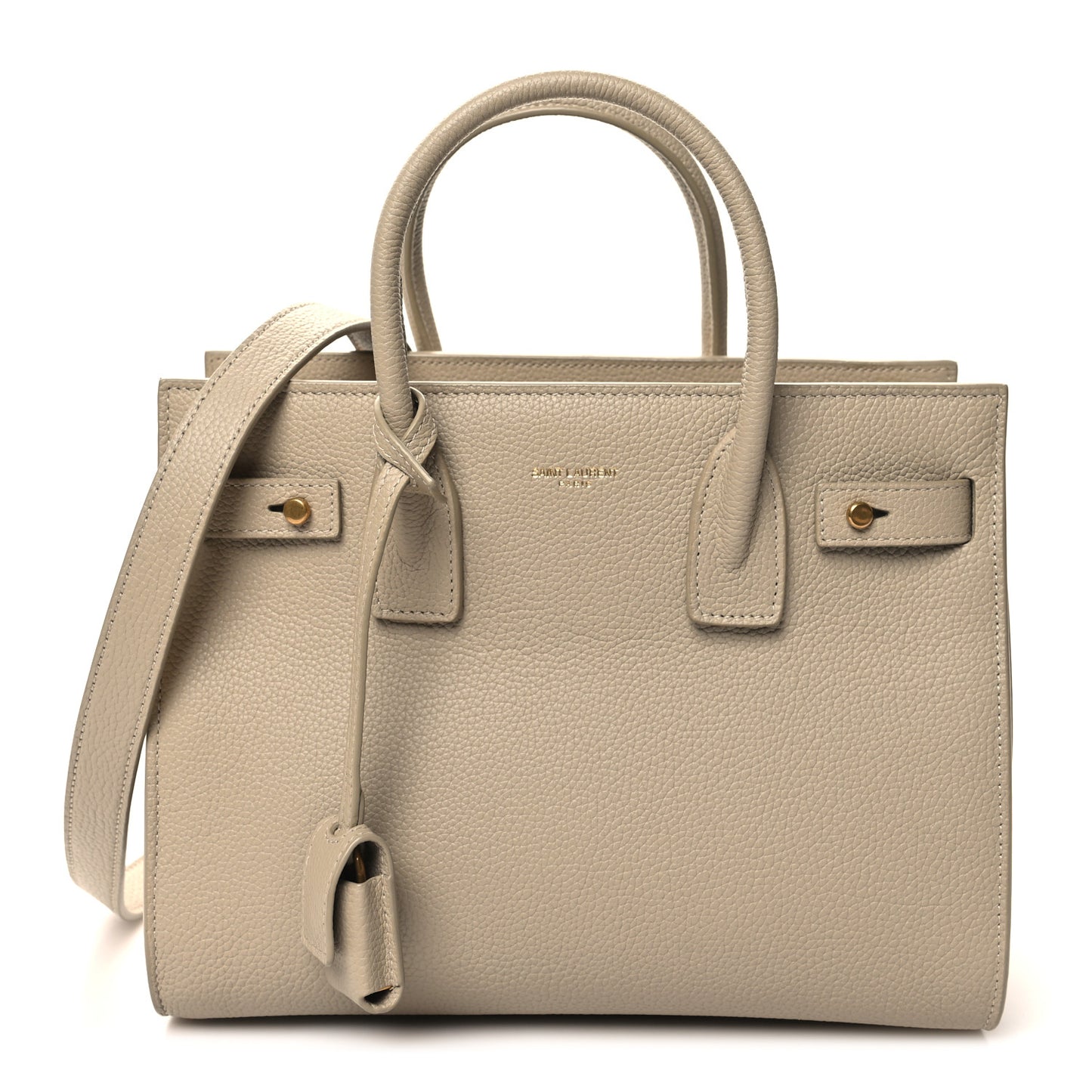 Grained Calfskin Baby Sac De Jour Beige