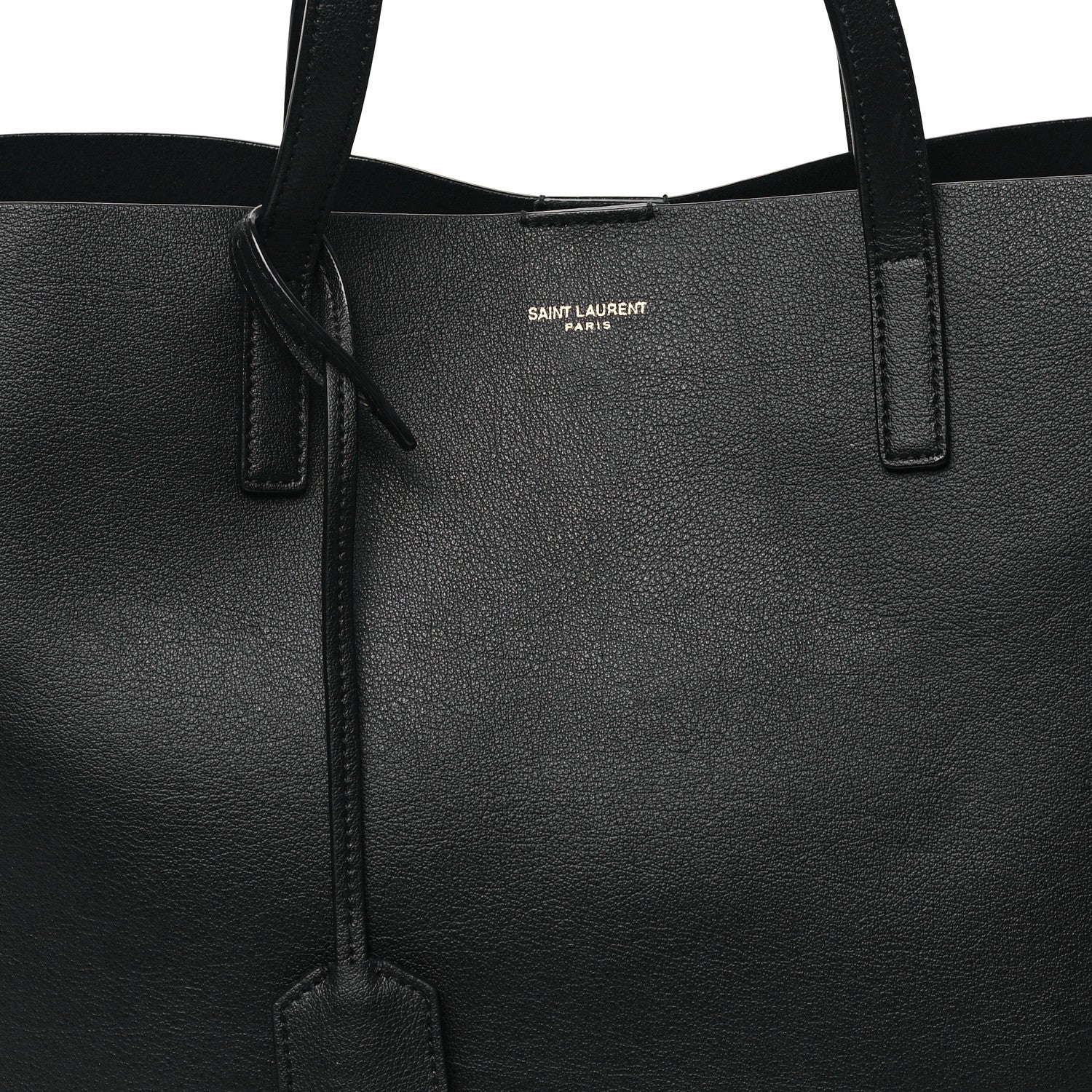 Saint Laurent Calfskin Large Shopping Tote Black 9 of 12