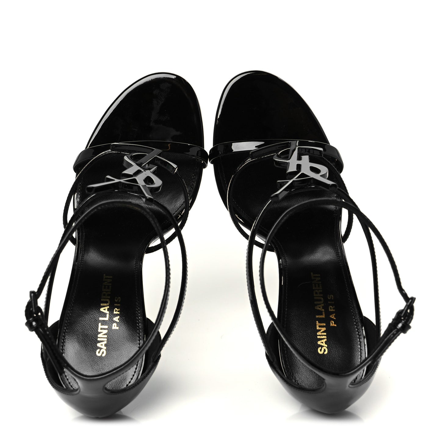 Patent Cassandra 100 Ankle Strap Sandals 38.5 Black