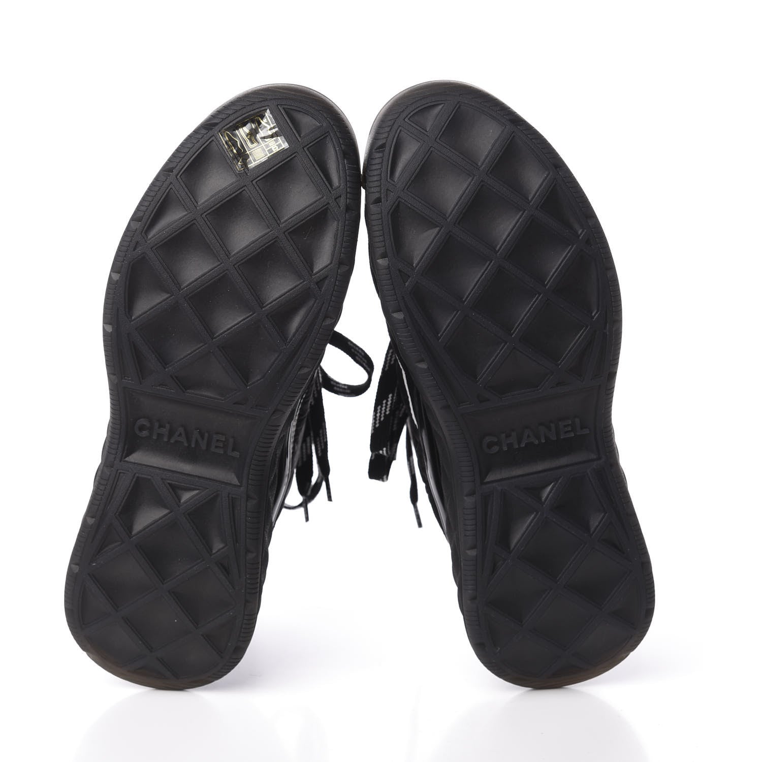 Chanel Fabric Suede Womens CC Sneakers 36.5 Black 6 of 10