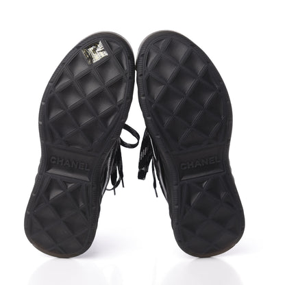 Chanel Fabric Suede Womens CC Sneakers 36.5 Black 6 of 10