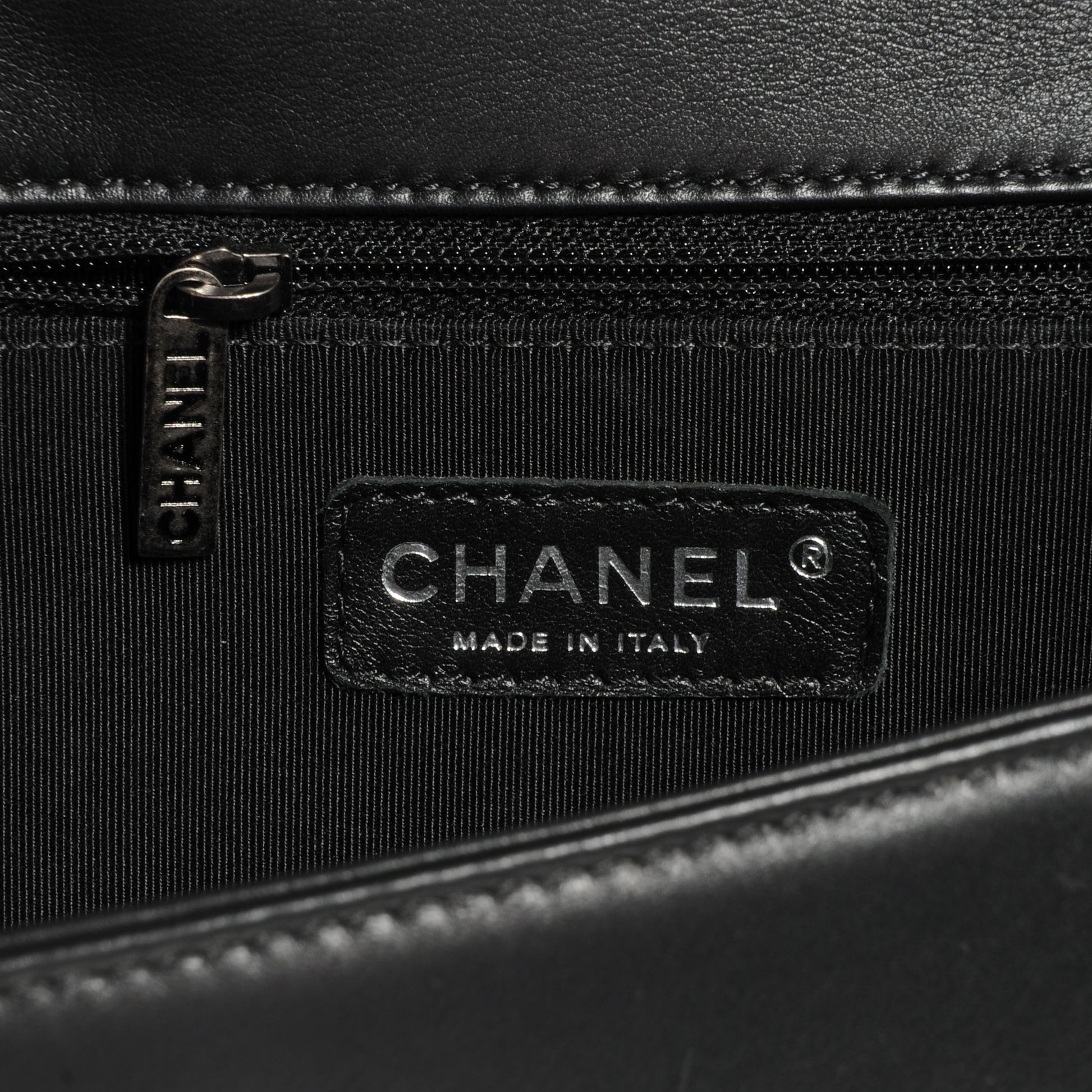 Chanel Lambskin Quilted Large Boy Flap Black 7 of 9