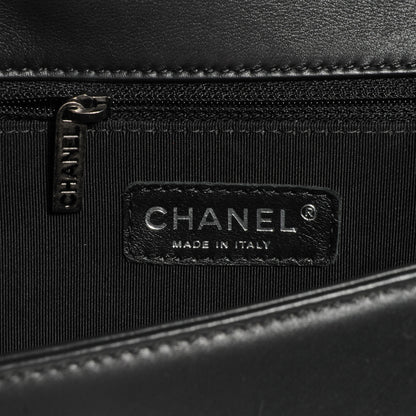 Chanel Lambskin Quilted Large Boy Flap Black 7 of 9