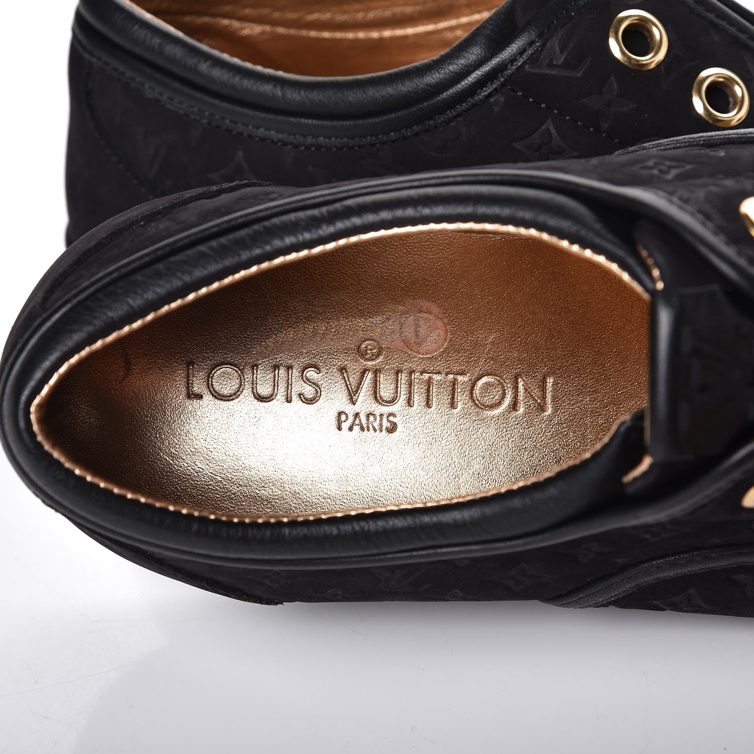 Louis Vuitton Nubuck Embossed Monogram Popincourt Sneakers 36 Black 7 of 11