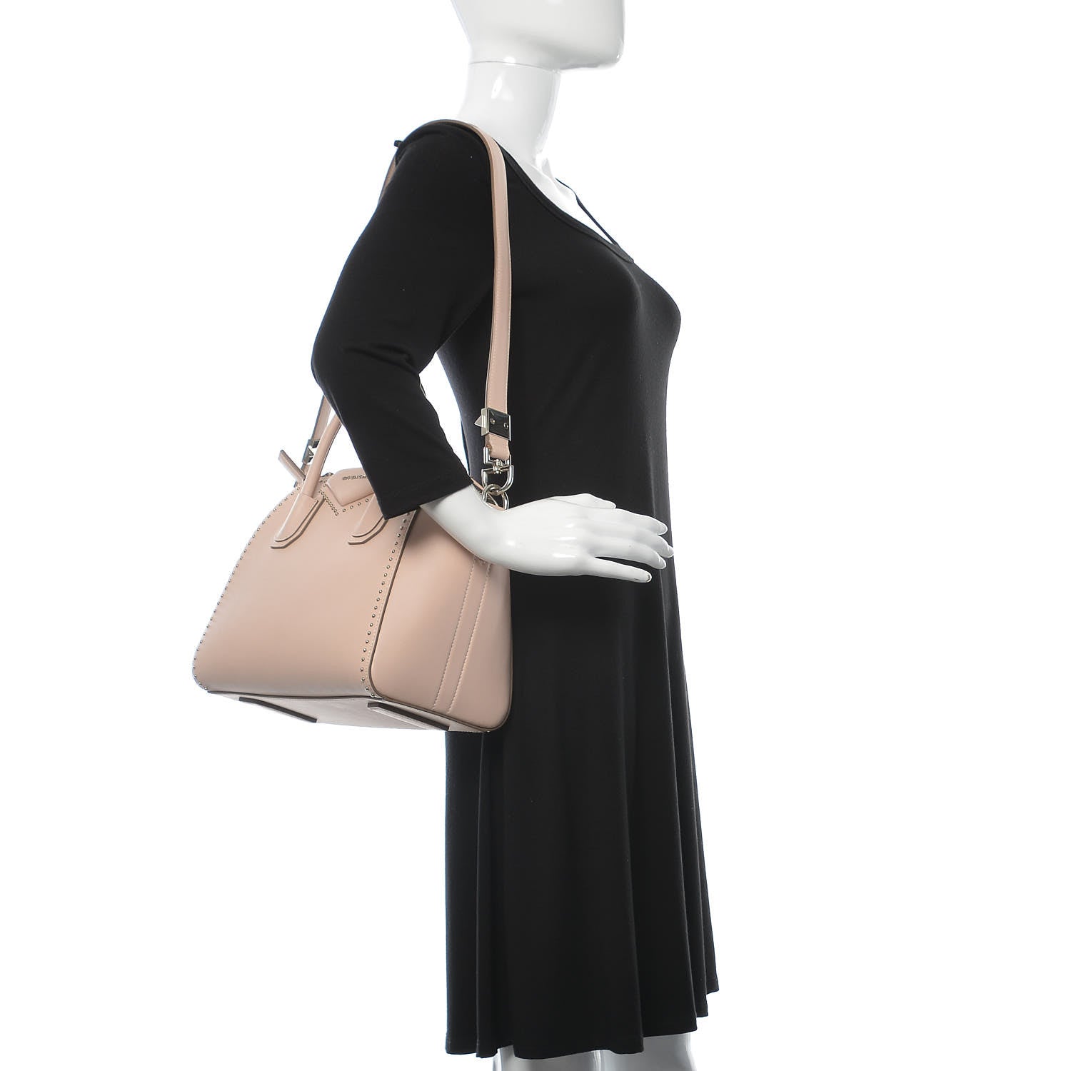 Givenchy Calfskin Small Studded Antigona Beige Buff 2 of 12