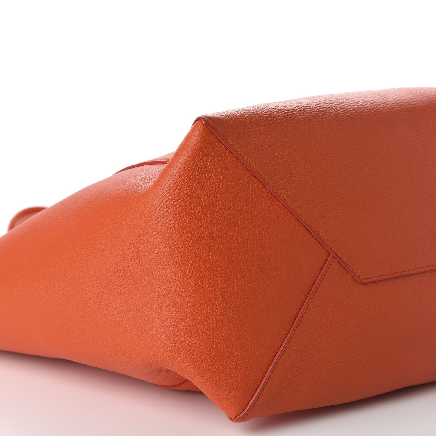 Celine Grained Calfskin Medium Horizontal Cabas Phantom Bright Orange 6 of 9