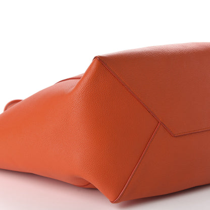 Celine Grained Calfskin Medium Horizontal Cabas Phantom Bright Orange 6 of 9