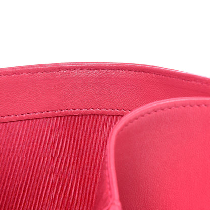 Chanel Lambskin Quilted Compact Boy Wallet Fuchsia 8 of 17