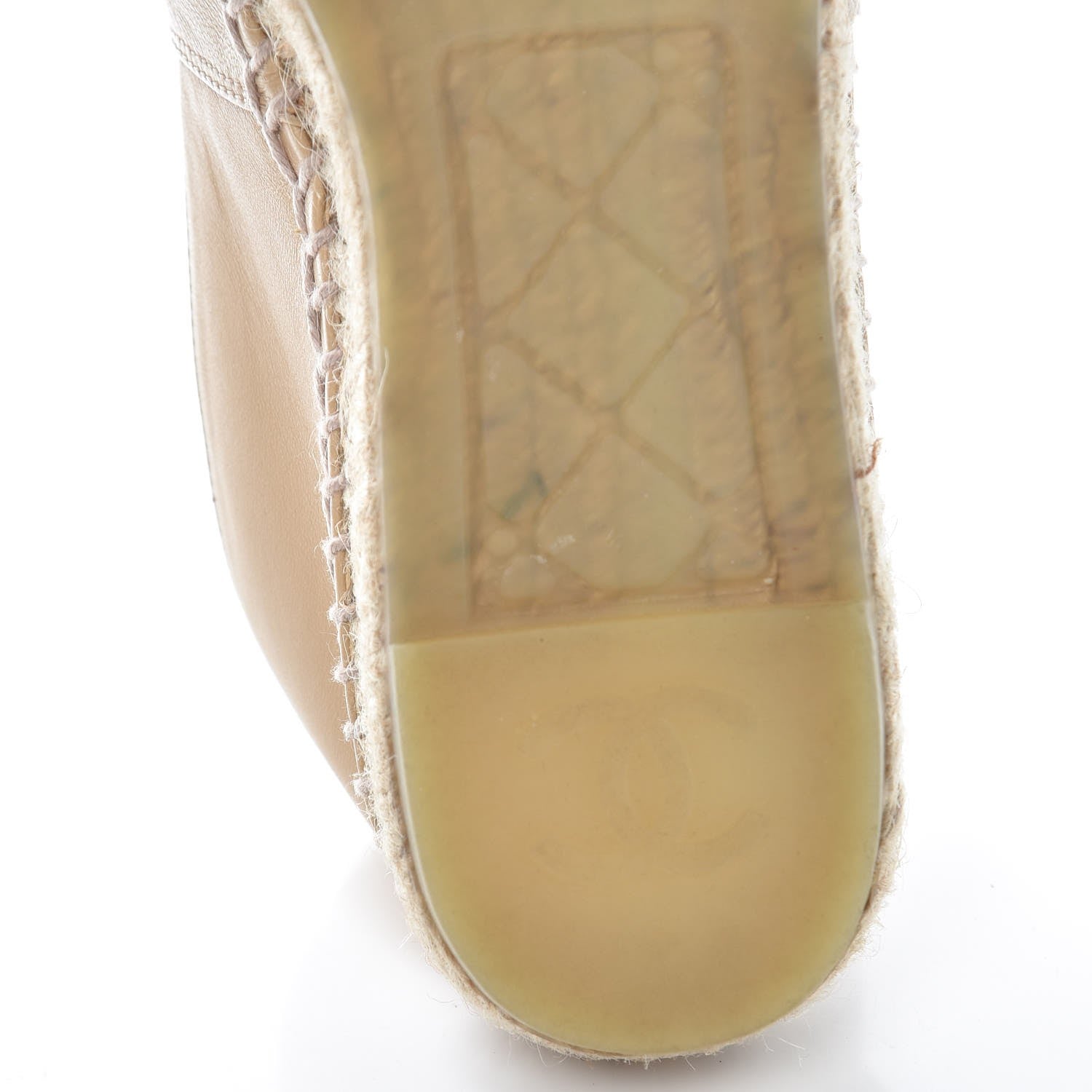 Chanel Lambskin CC Espadrilles 38 Beige Black 8 of 11