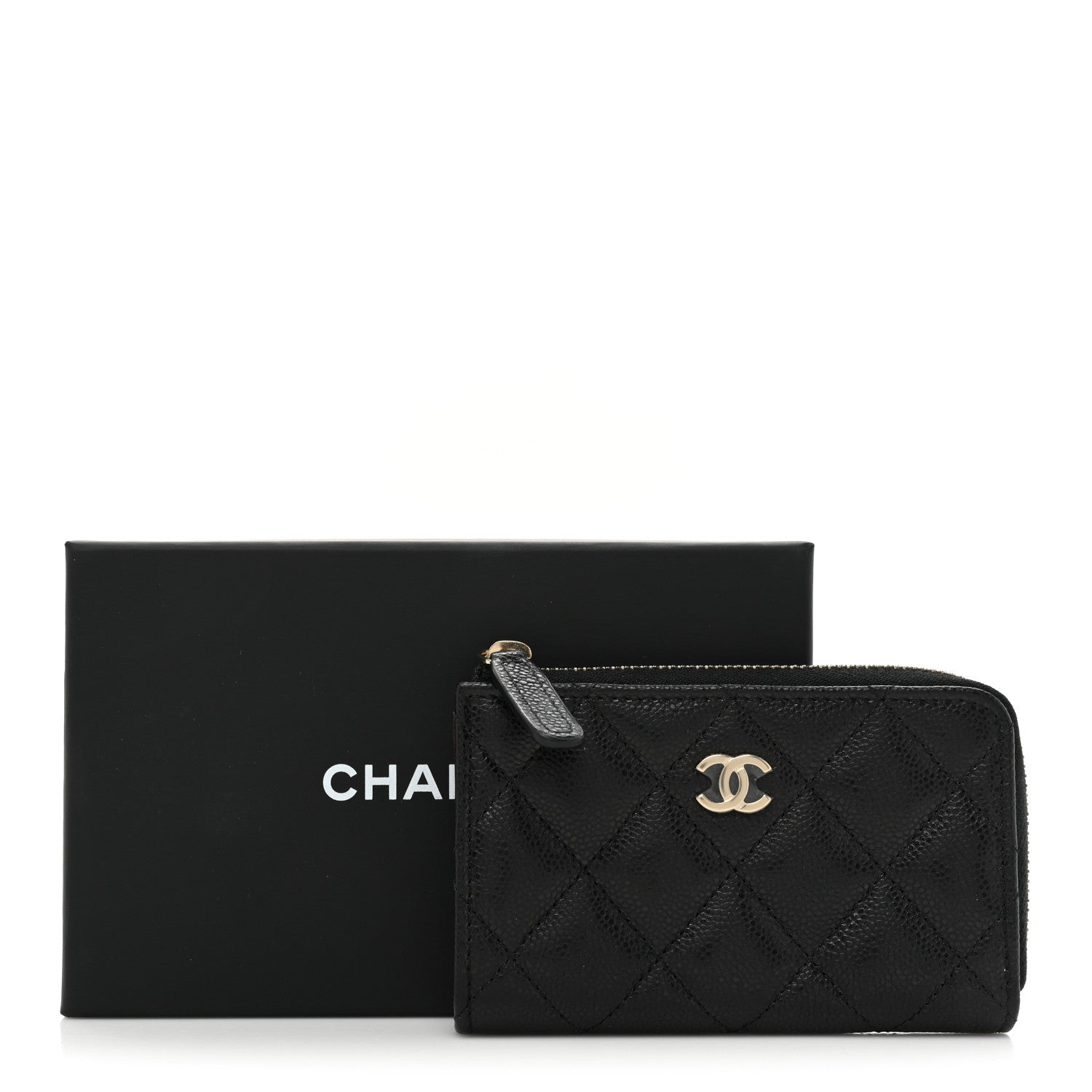 Chanel Caviar Quilted Zipped Key Holder Case Black 10 of 10