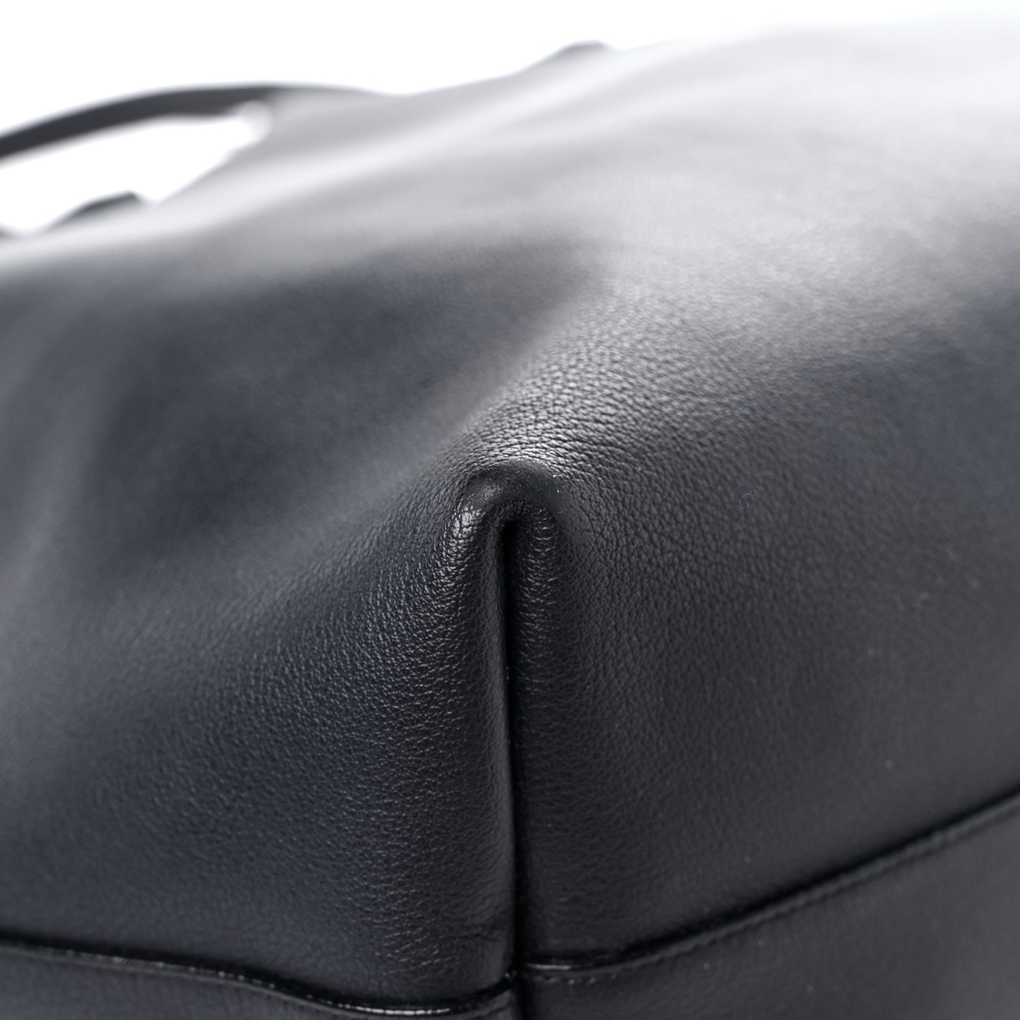 Calfskin Large Shopping Tote Black