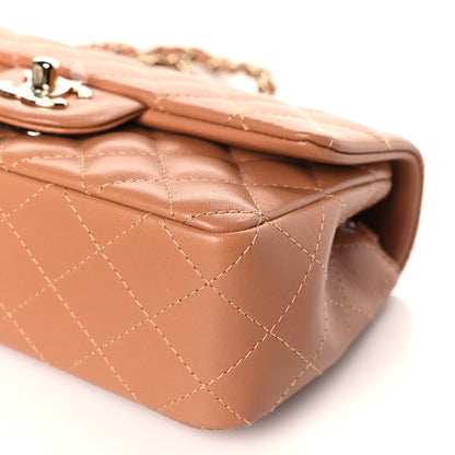 Chanel Lambskin Quilted Mini Rectangular Flap Brown 9 of 10