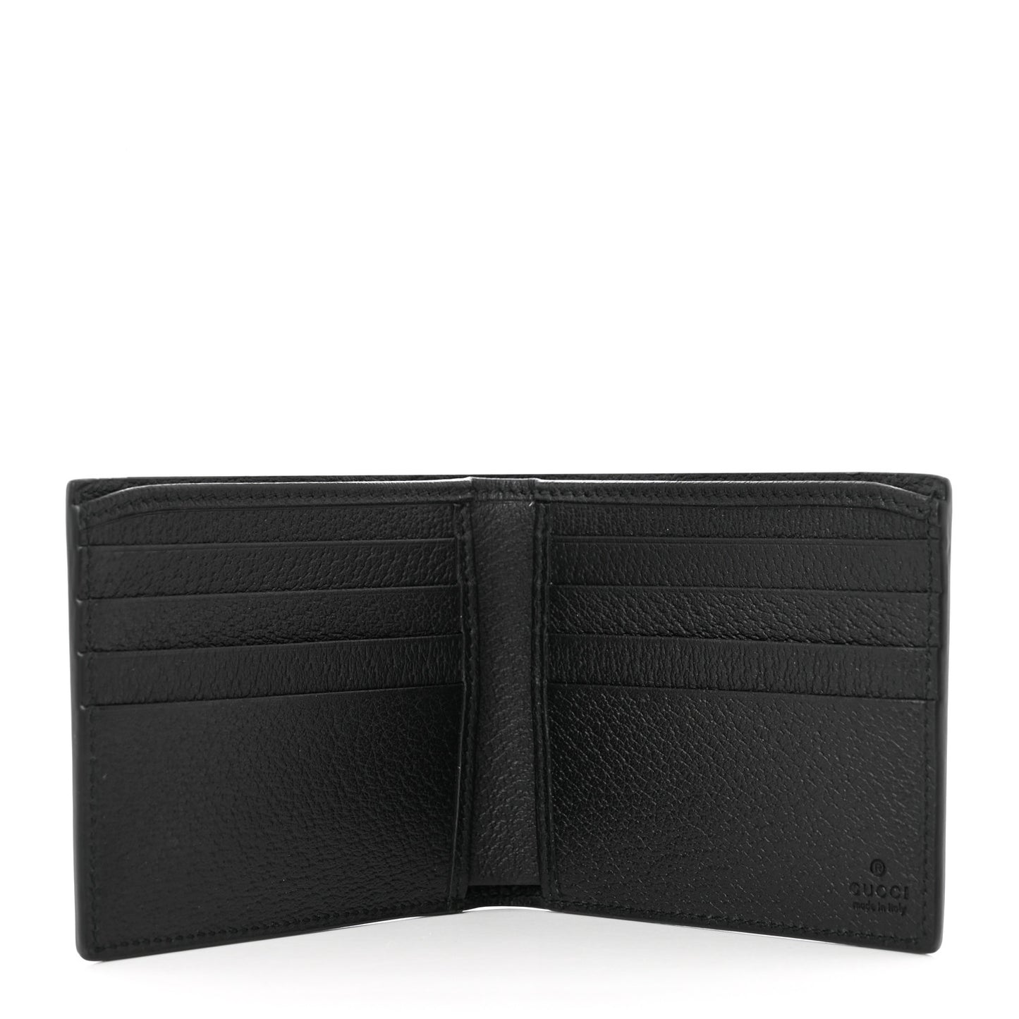 Calfskin Boar Effect GG Marmont Bi-Fold Wallet Black