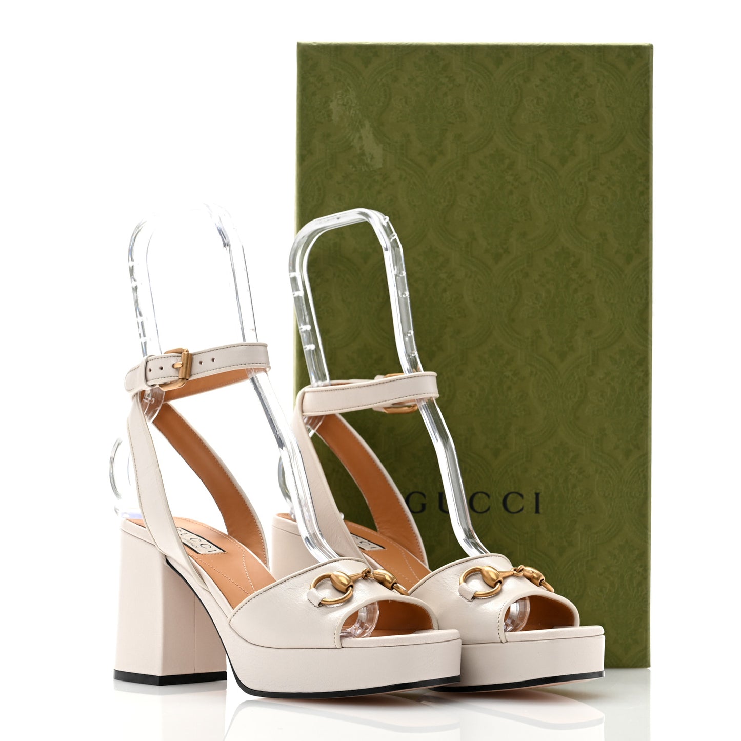Quentin Granada Kid Horsebit 85mm Platform Sandals 36.5 Mystic White