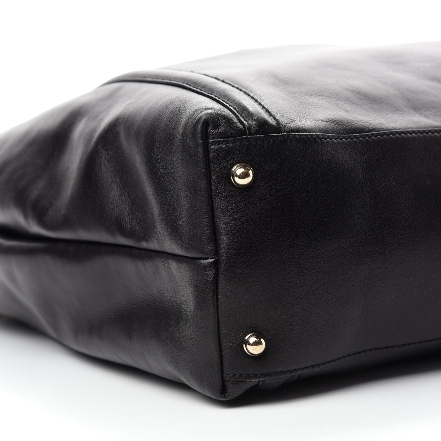 Calfskin Large Britt Shoulder Bag Black