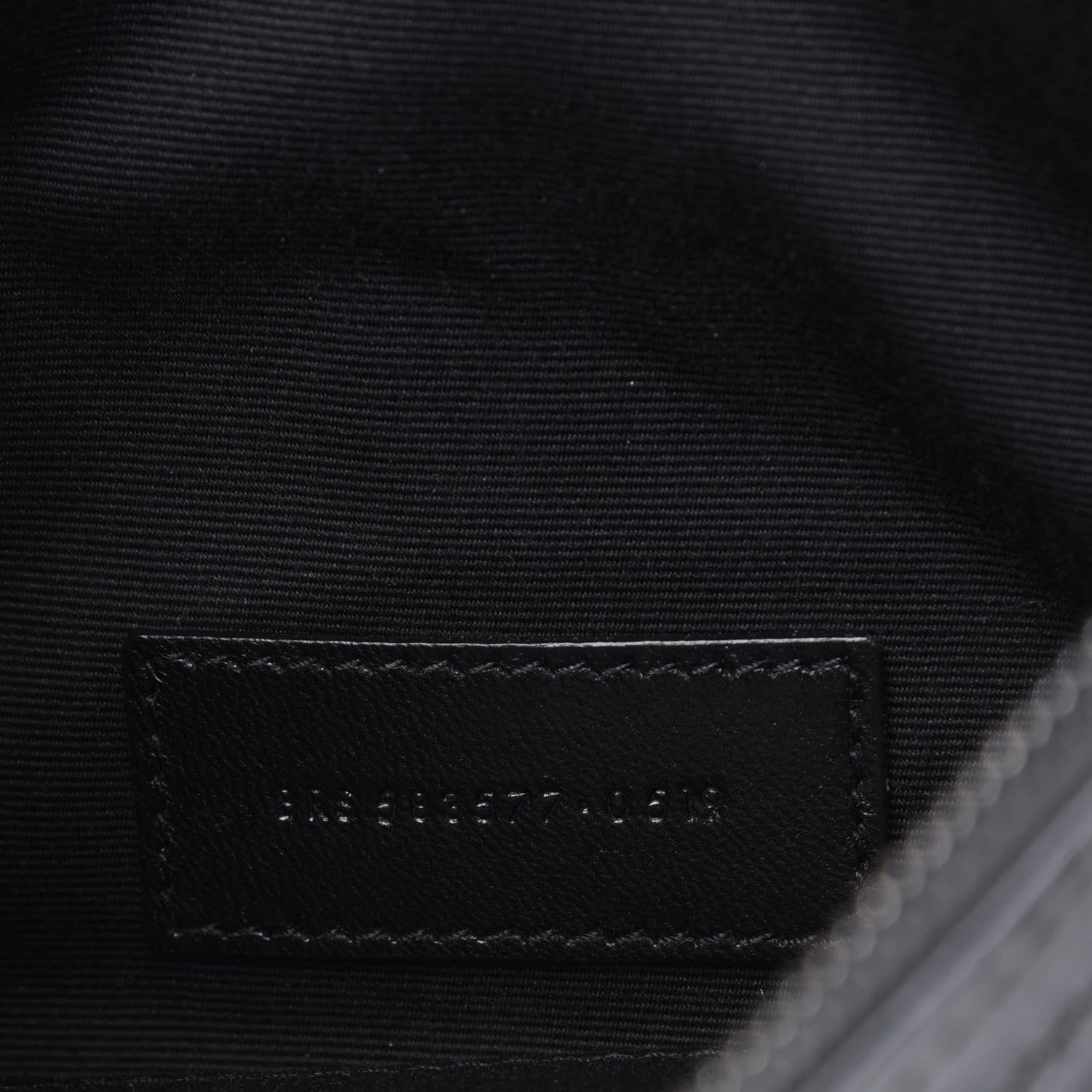 Saint Laurent Crinkled Calfskin Matelasse Monogram Niki Bill Pouch Storm 7 of 13