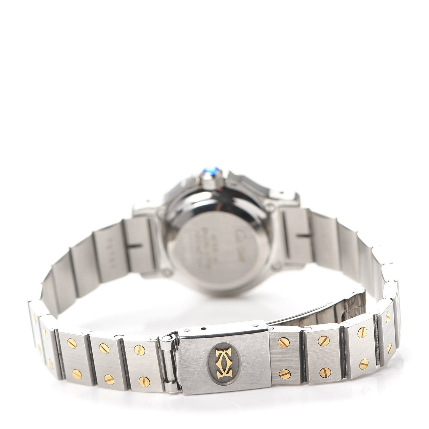 Stainless Steel 18K Yellow Gold 25mm Santos Octagon Automatic Watch