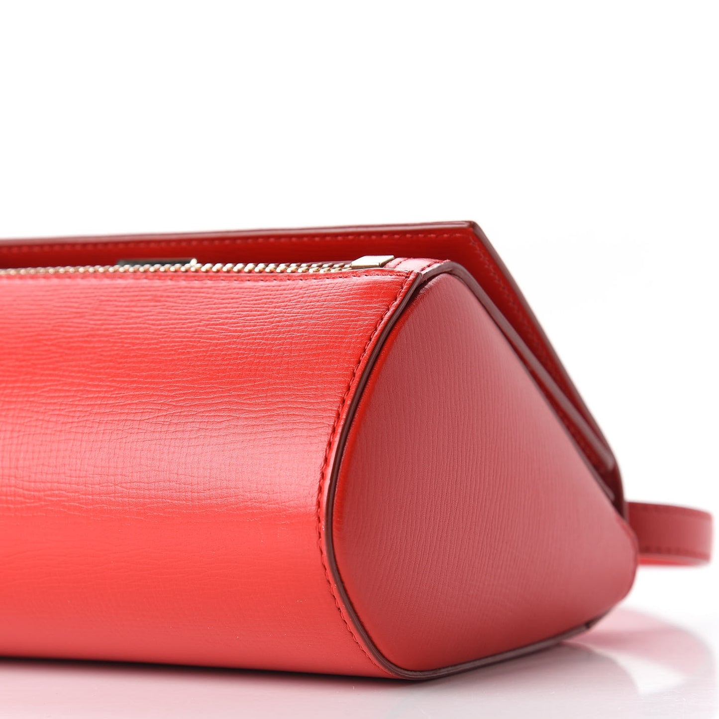 Textured Calfskin Mini Pandora Box Crossbody Bag Red