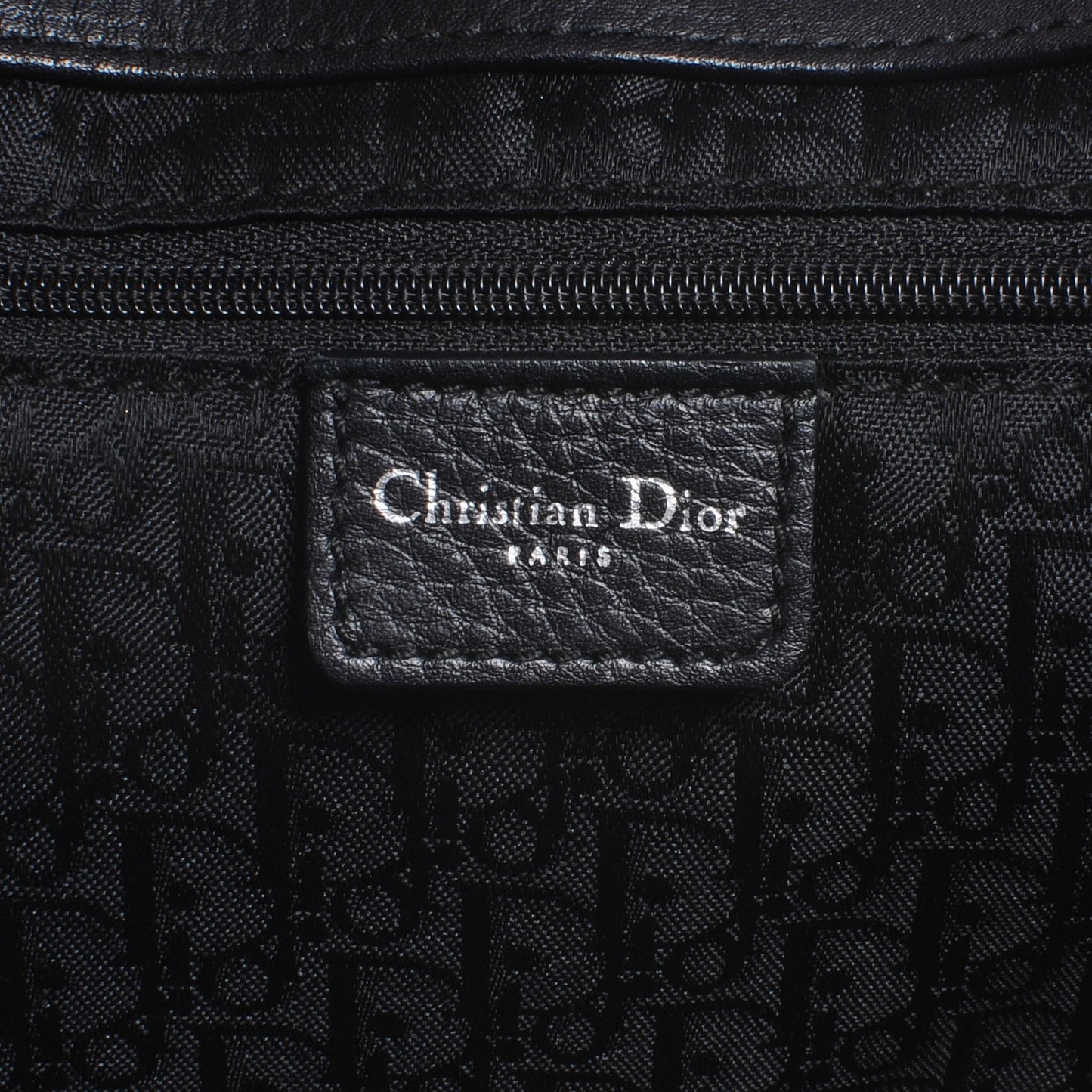 Leather Cannage Stitched Tote Black