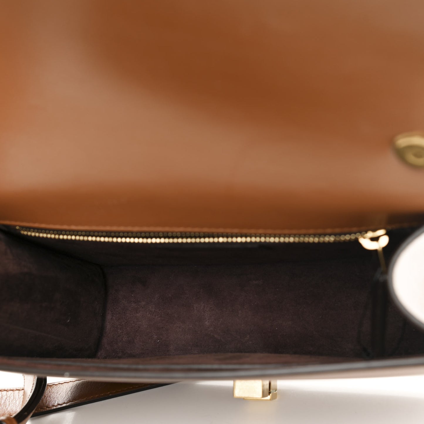 Smooth Calfskin Carre Satchel Brown