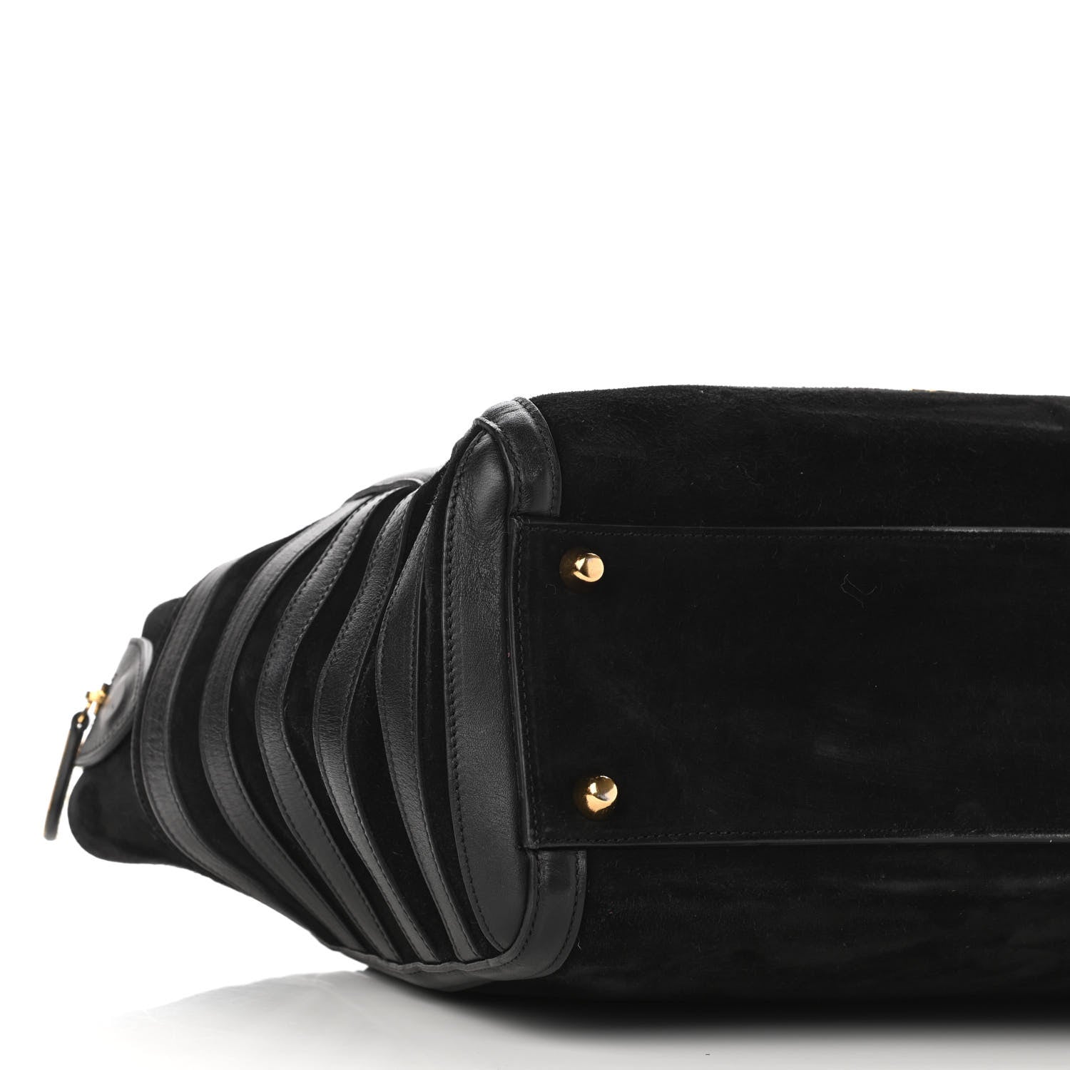 Christian Louboutin Suede Calfskin Farida Bowler Bag Black 8 of 9