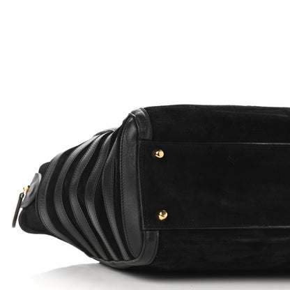 Christian Louboutin Suede Calfskin Farida Bowler Bag Black 8 of 9