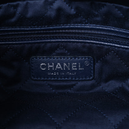 Chanel Metallic Calfskin Quilted Small Chanel 22 Navy Blue 7 of 12