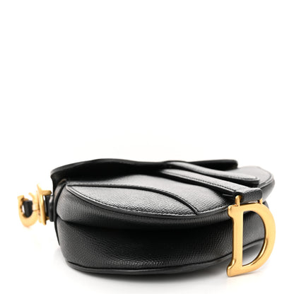 Christian Dior Grained Calfskin Mini Saddle Bag Black 4 of 10