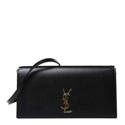 Saint Laurent Smooth Calfskin Monogram Phone Holder Crossbody Black 1 of 13