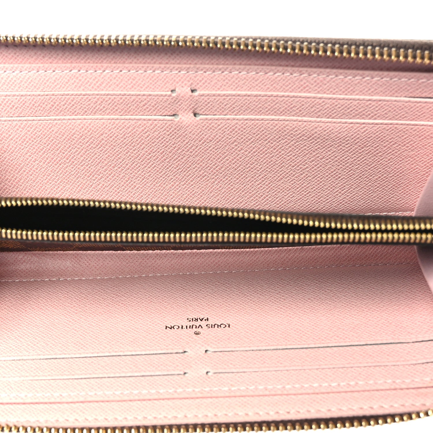 Louis Vuitton Damier Ebene Clemence Wallet Rose Ballerine 5 of 7