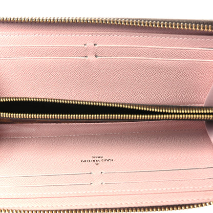 Louis Vuitton Damier Ebene Clemence Wallet Rose Ballerine 5 of 7