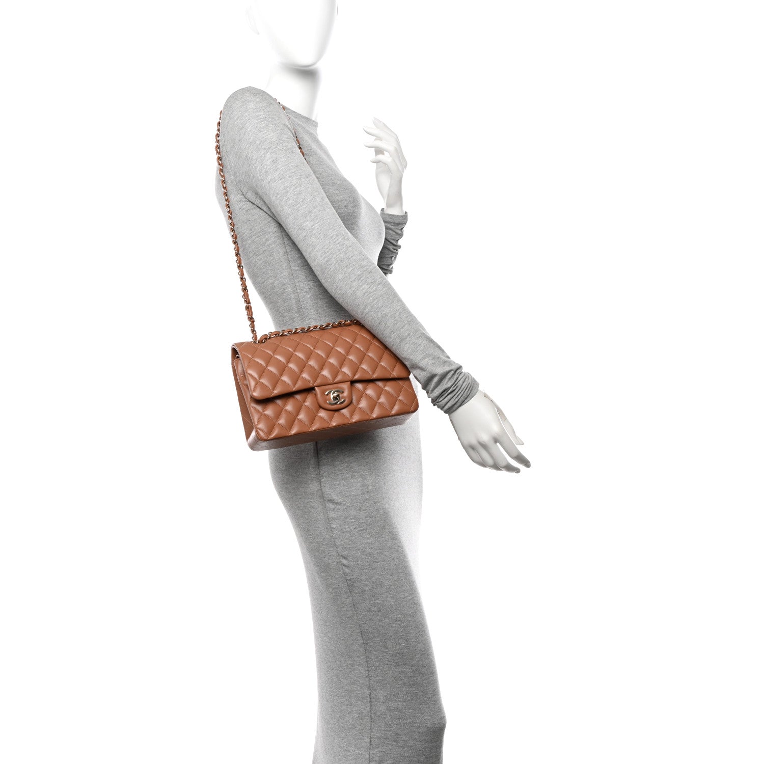 Chanel Lambskin Quilted Medium Double Flap Brown 2 of 12