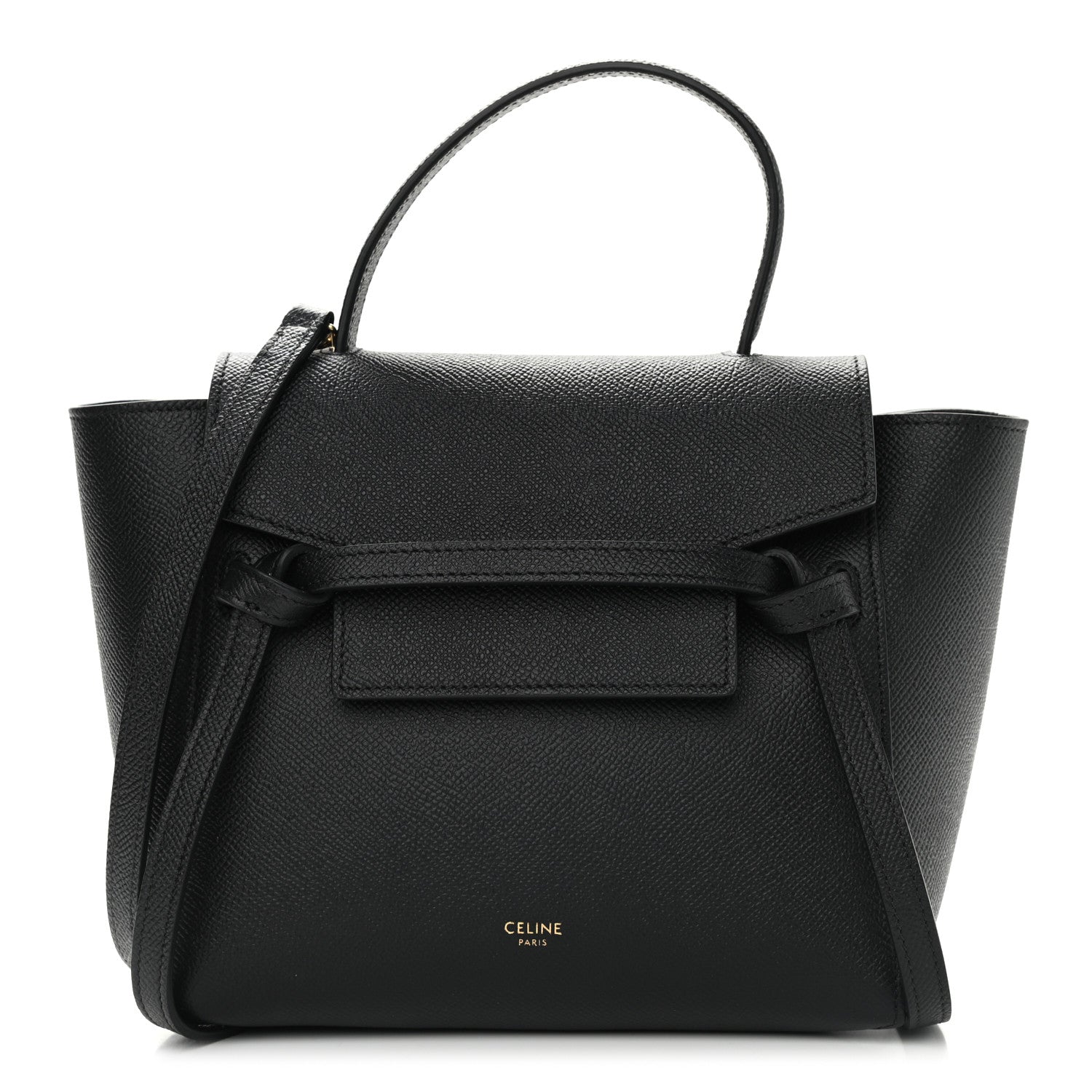 Celine Grained Calfskin Nano Belt Bag Black 1 of 8