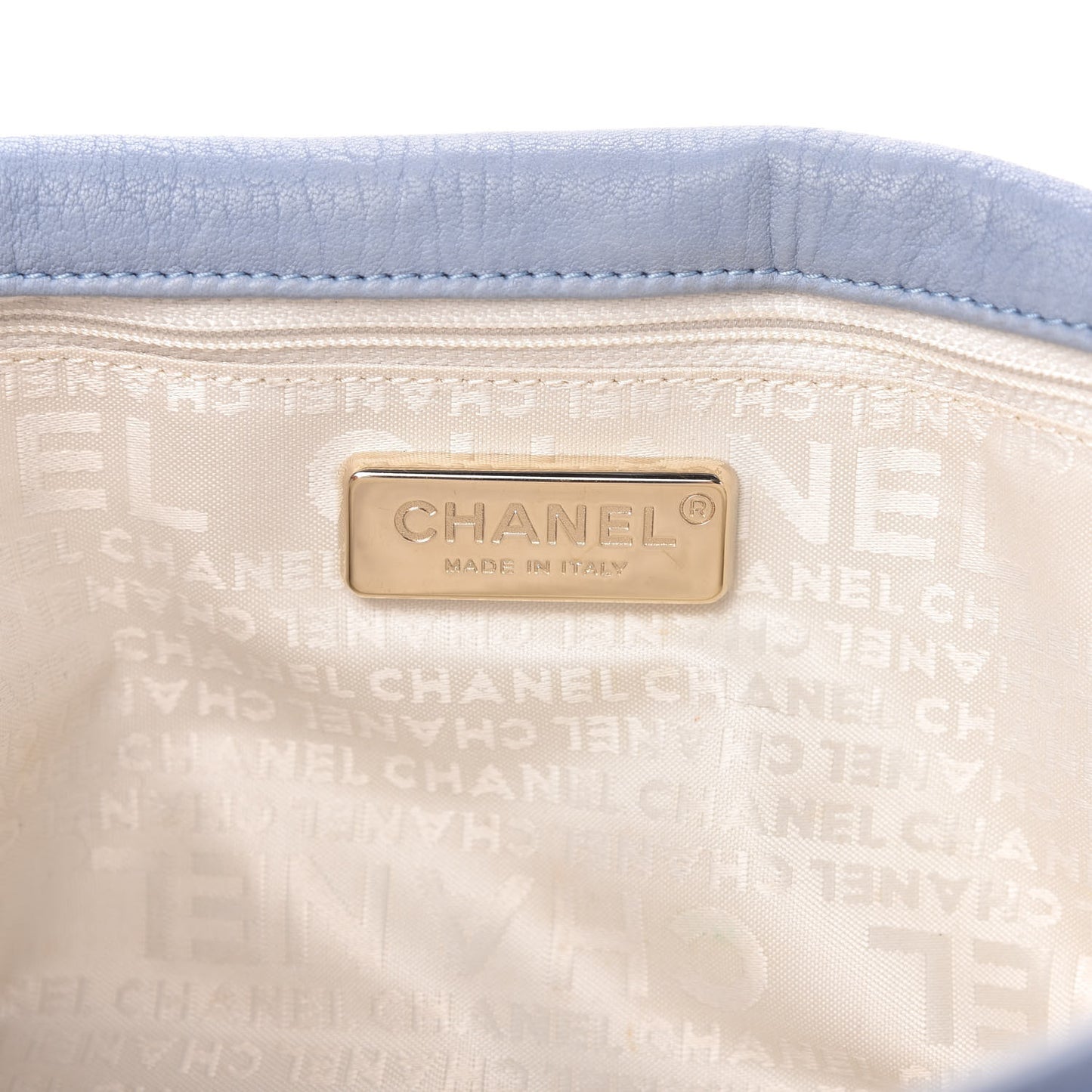 Distressed Lambskin Flap Blue