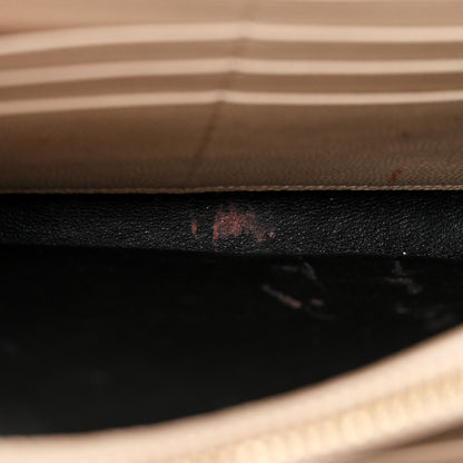 Saint Laurent Grain De Poudre Matelasse Chevron Monogram Chain Wallet Nude Powder 13 of 14